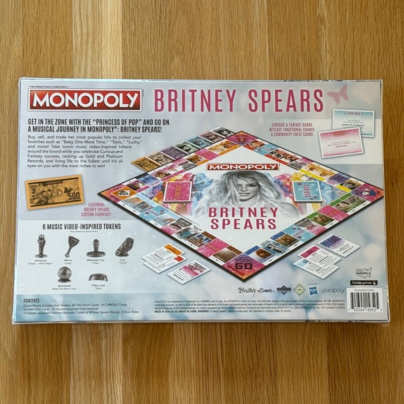 Monopoly BRITNEY SPEARS Board Game 2022 Collector's Edition - New / Sealed - Picture 2 of 8